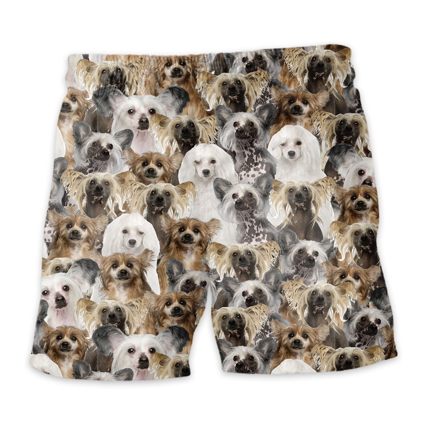 Chinese Crested Dog Full Face Hawaiian Shirt & Short