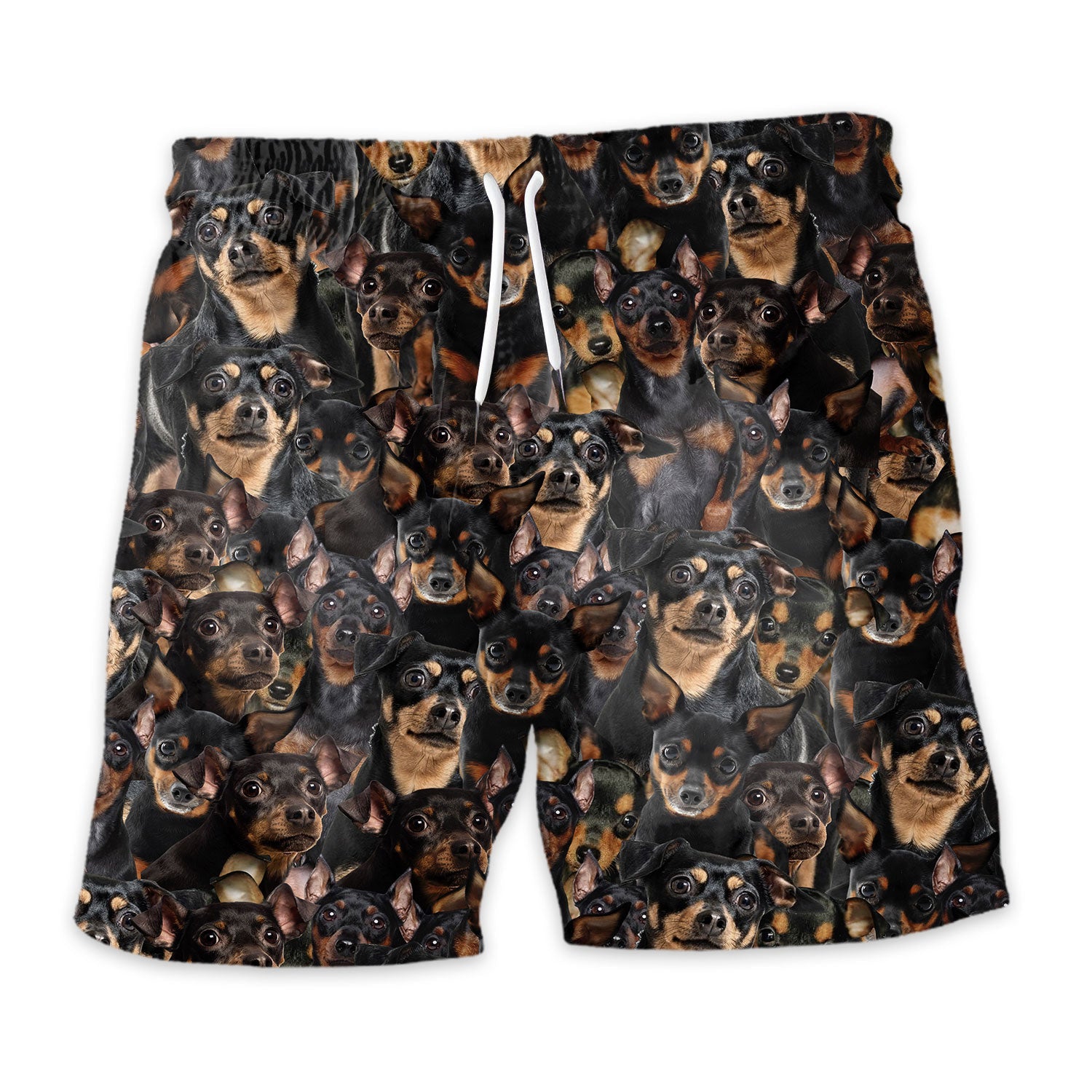 Miniature Pinscher Full Face Hawaiian Shirt & Short