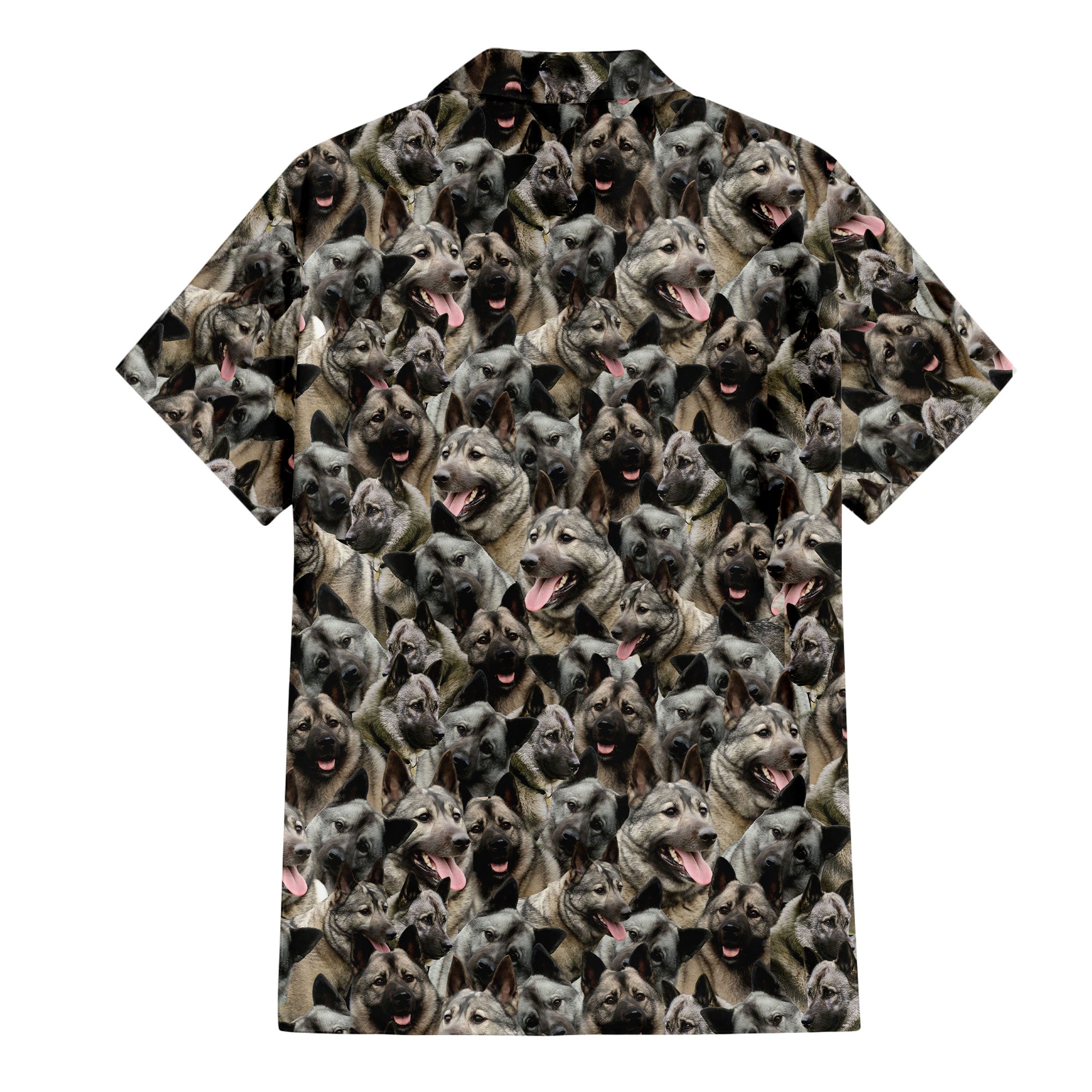 Norwegian Elkhound Full Face Hawaiian Shirt & Short
