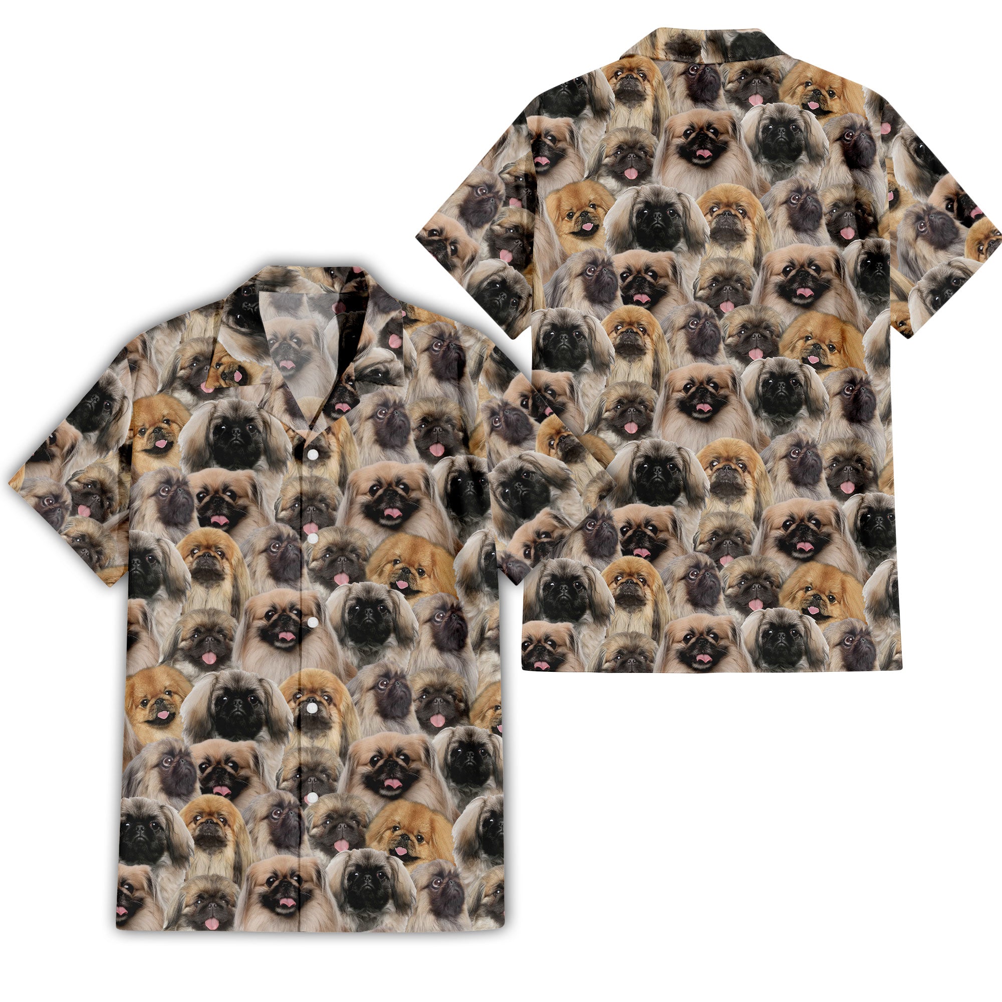 Pekingese Full Face Hawaiian Shirt & Short