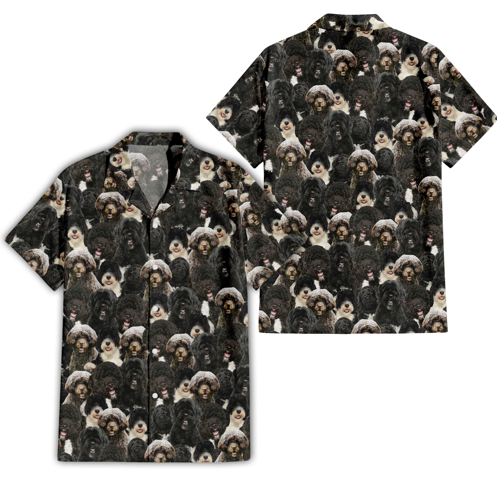 Portuguese Water Dog Full Face Hawaiian Shirt & Short