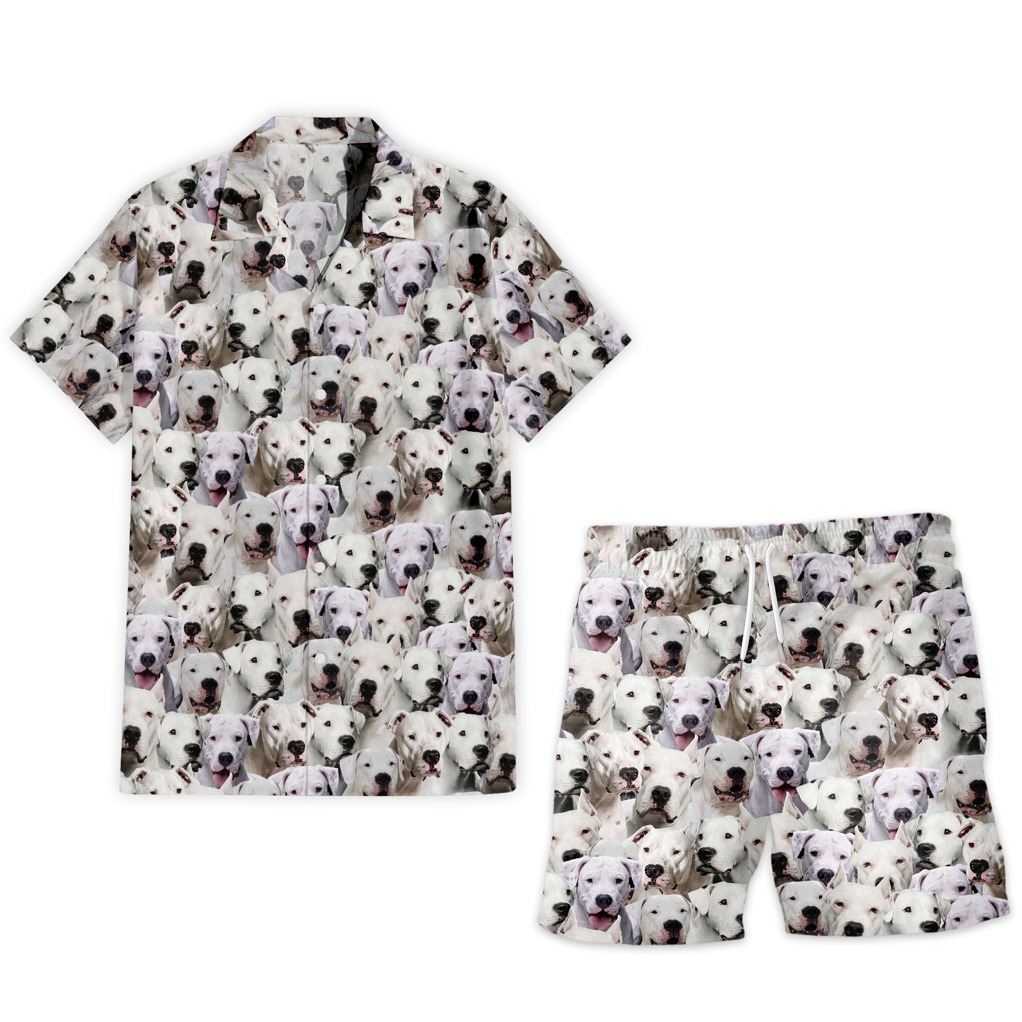 Dogo Argentino Full Face Hawaiian Shirt & Short