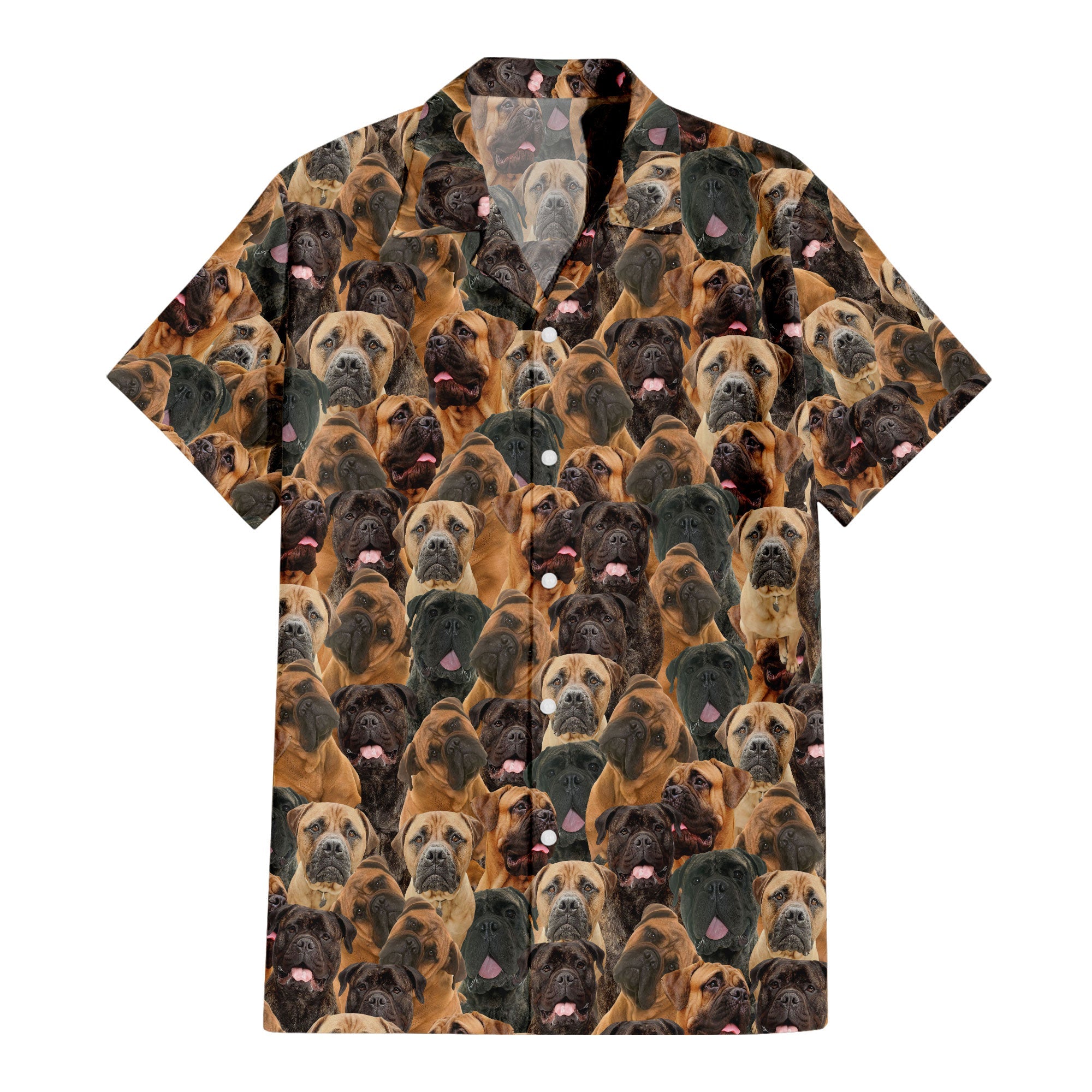 Bullmastiff Full Face Hawaiian Shirt & Short