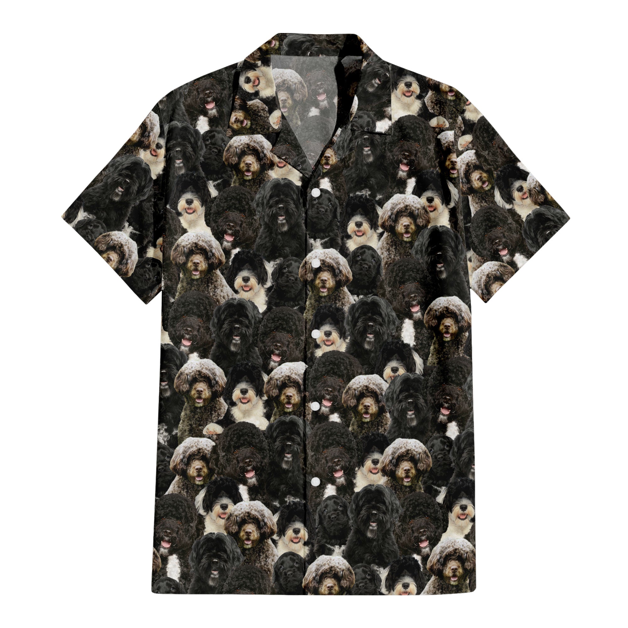 Portuguese Water Dog Full Face Hawaiian Shirt & Short