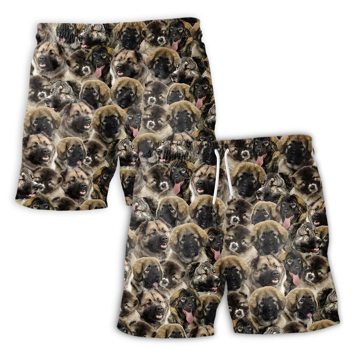 Caucasian Shepherd Dog Full Face Hawaiian Shirt & Short