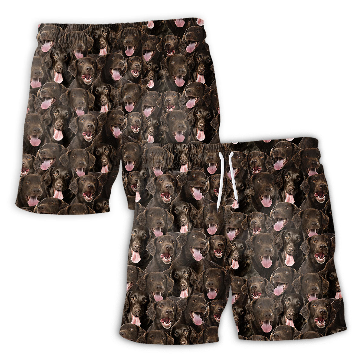 Flat Coated Retriever Full Face Hawaiian Shirt & Short