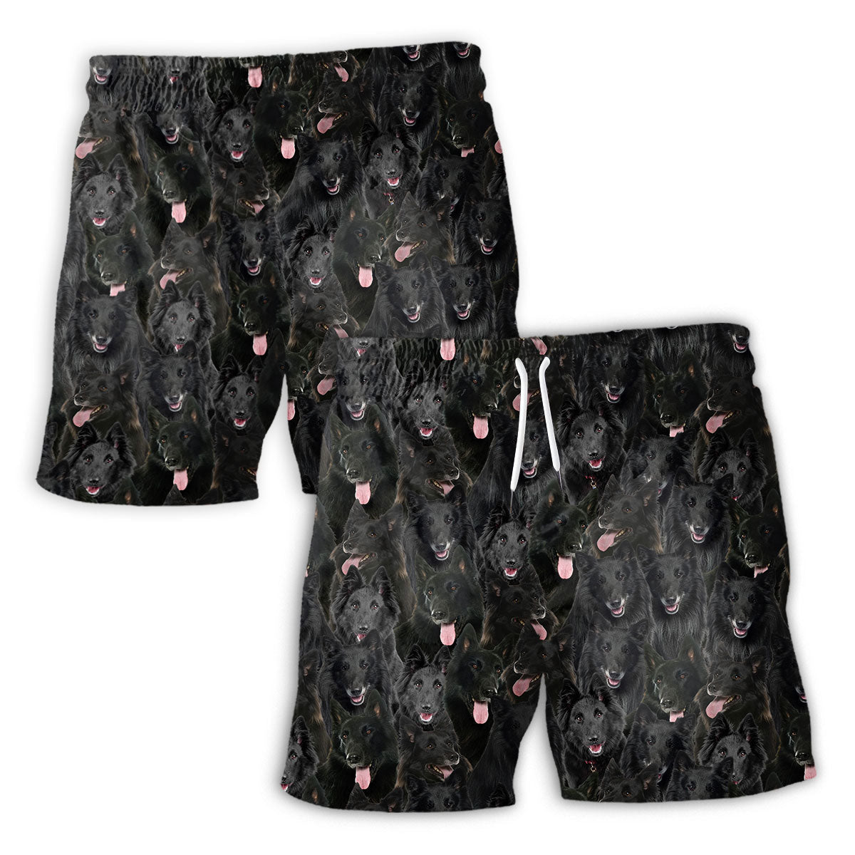 Groenendael Dog Full Face Hawaiian Shirt & Short