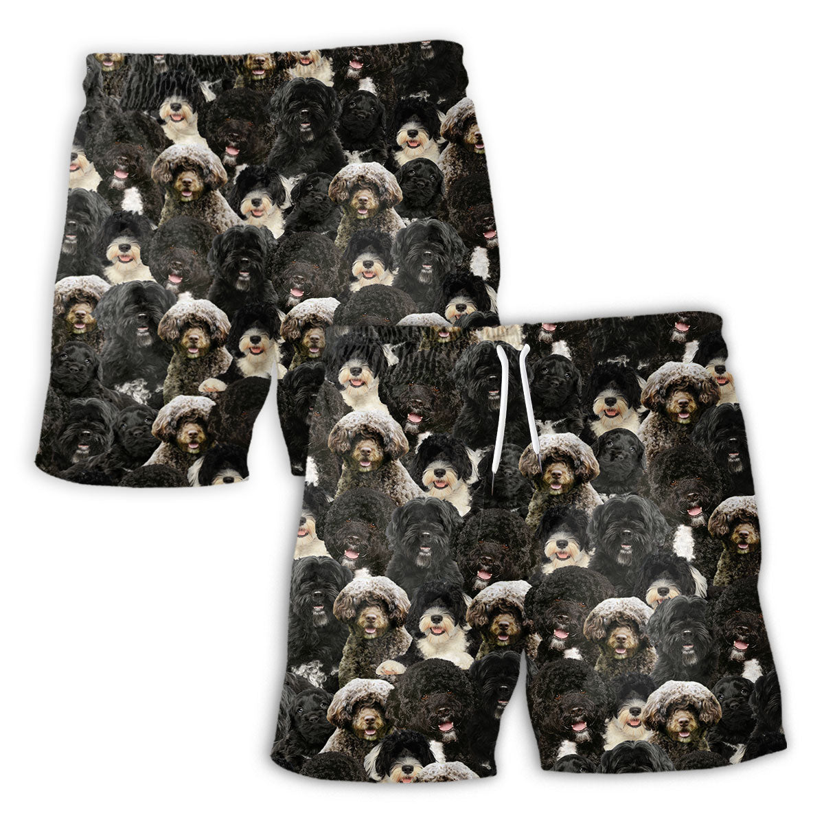 Portuguese Water Dog Full Face Hawaiian Shirt & Short