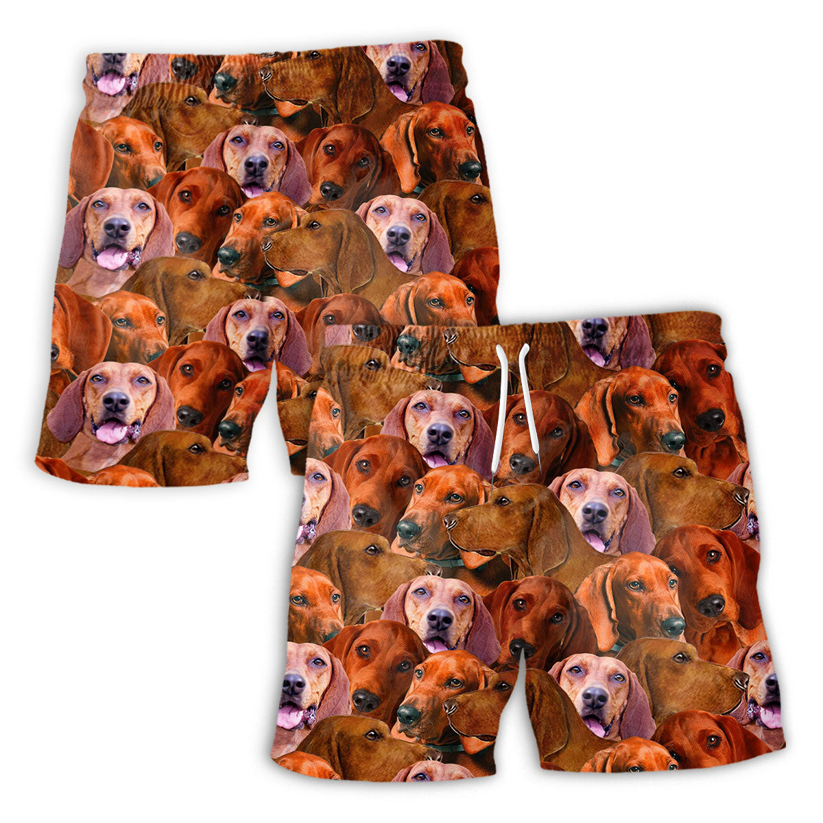 Redbone Coonhound Full Face Hawaiian Shirt & Short
