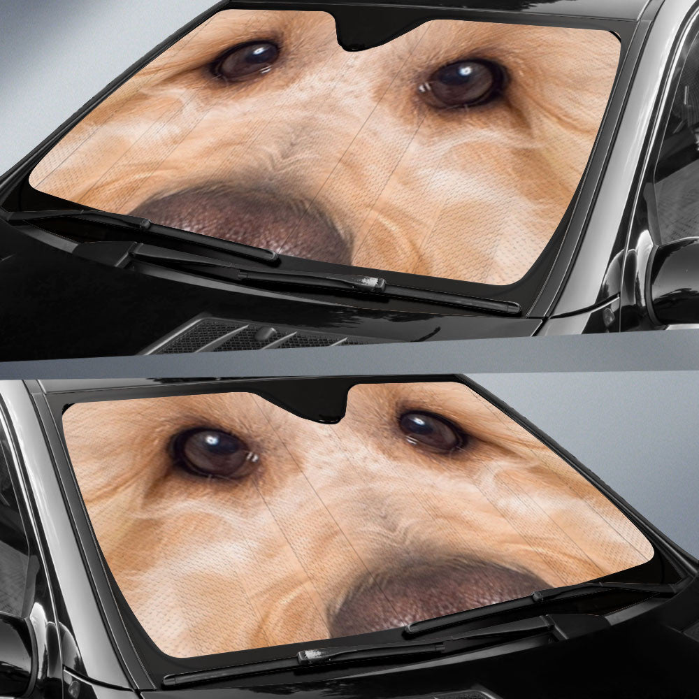 Goldendoodle Eyes Car Sun Shade 94