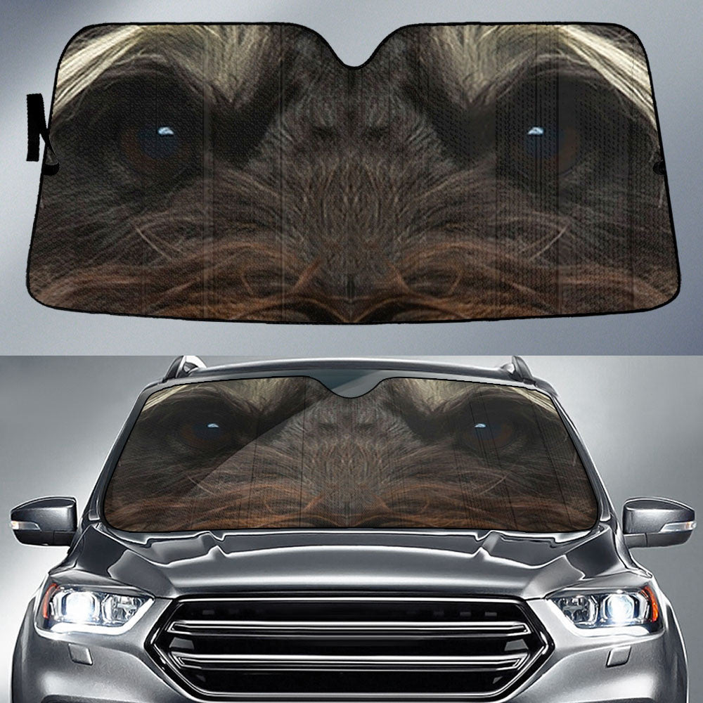Miniature Schnauzer Eyes Car Sun Shade 94