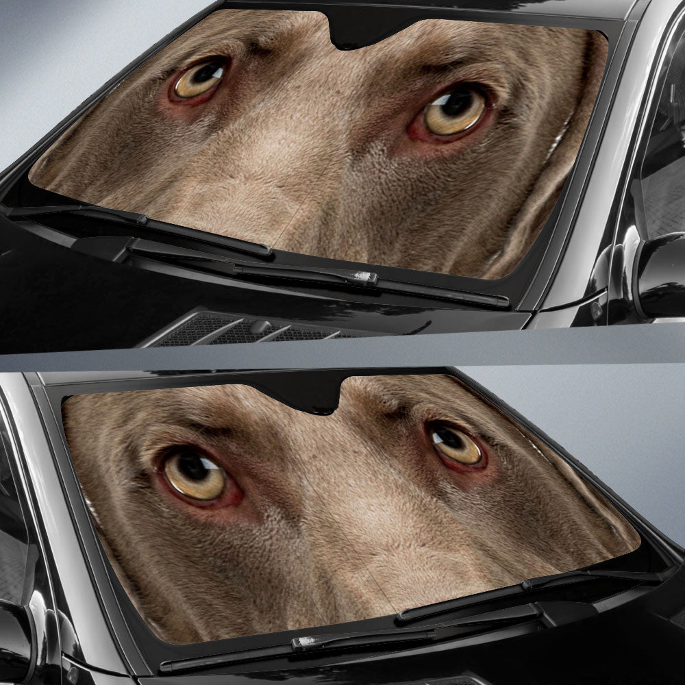 Weimaraner Eyes Car Sun Shade 94