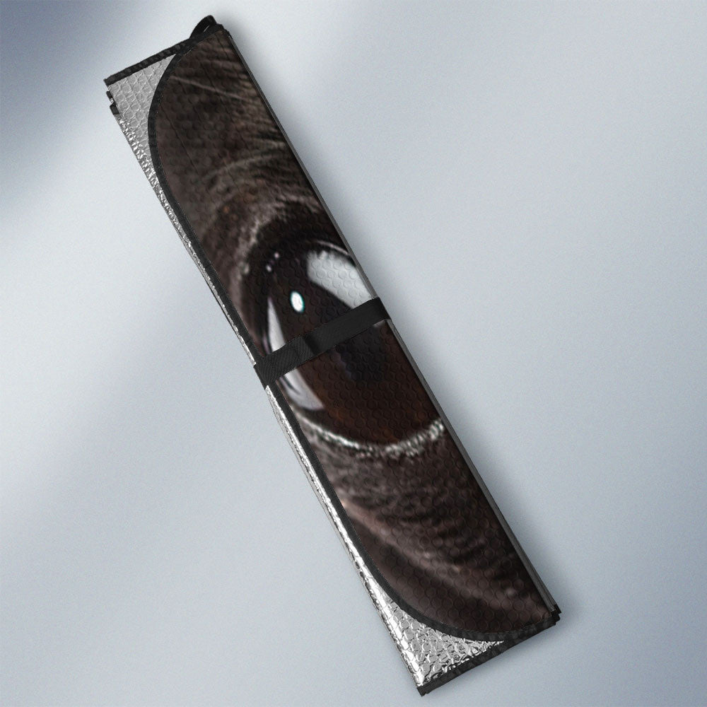 Black Dear Head Chihuahua Eyes Car Sun Shade 94