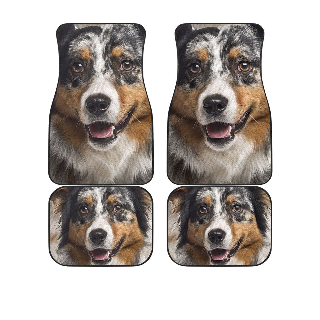 Australian Shepherd Dog Funny Face Car Floor Mats 119