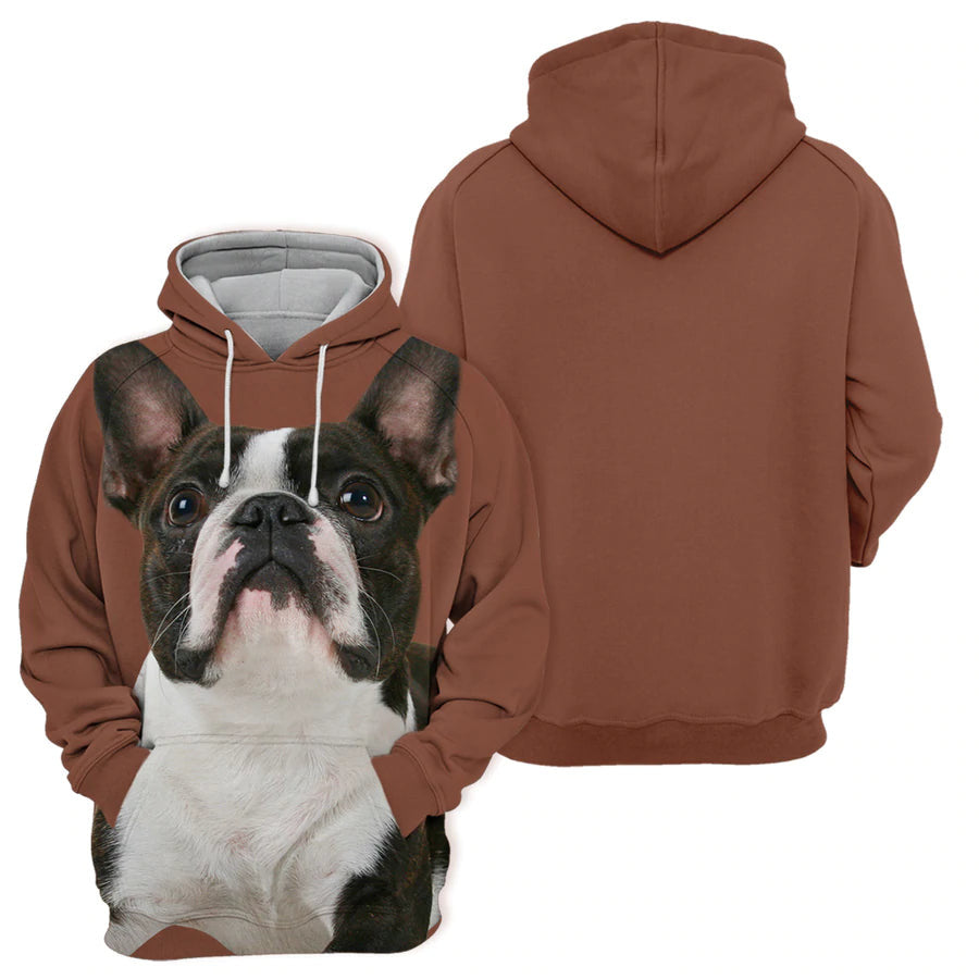 Boston Terrier 2 - Unisex 3D Graphic Hoodie