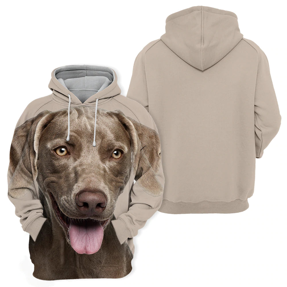 Weimaraner Happy - Unisex 3D Graphic Hoodie