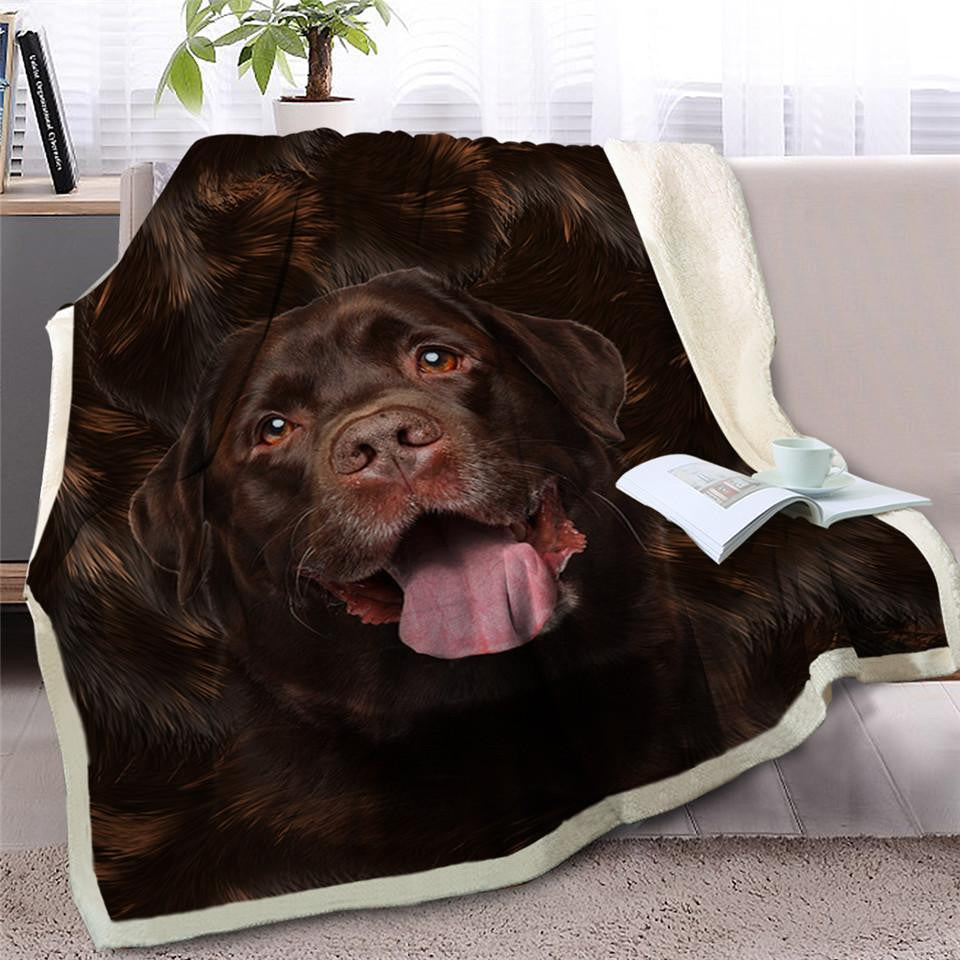 Labrador Retriever Face Blanket