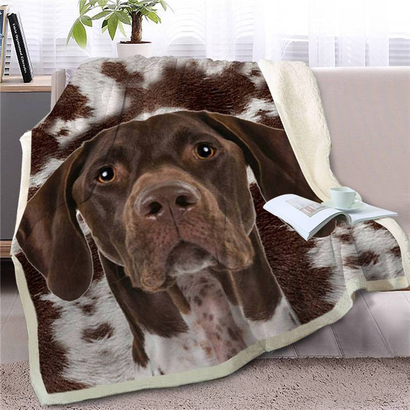 German Shorthaired Pointer Face Blanket
