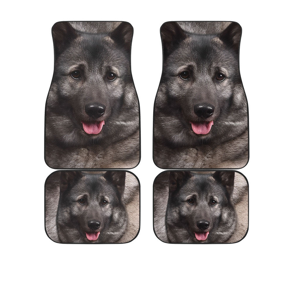 Norwegian Elkhound Funny Face Car Floor Mats 119