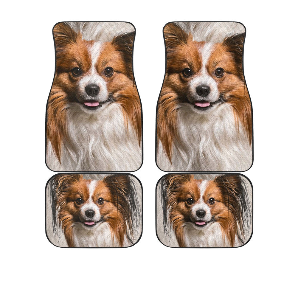 Papillon Dog Funny Face Car Floor Mats 119