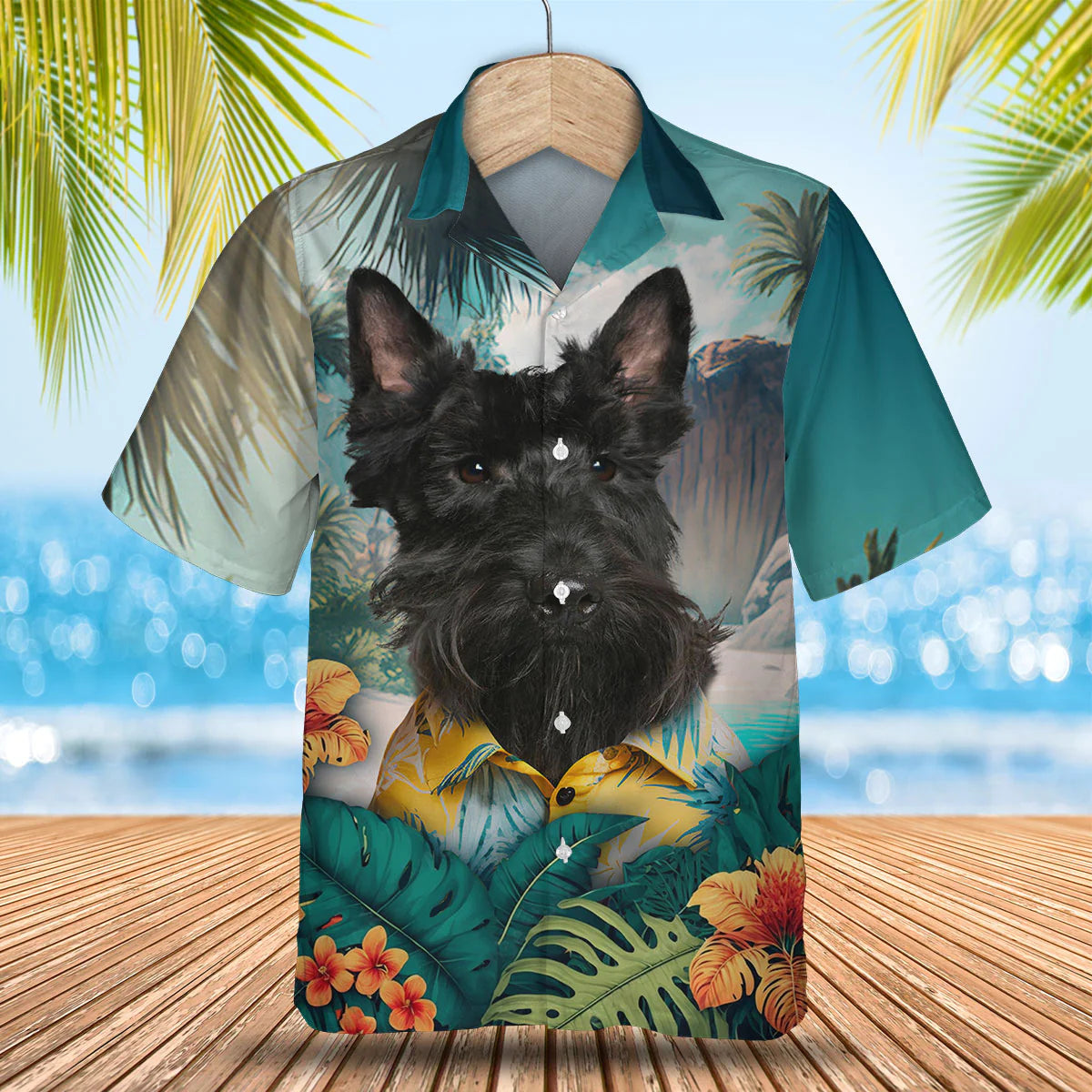 Scottish Terrier - 3D Tropical Hawaiian Shirt