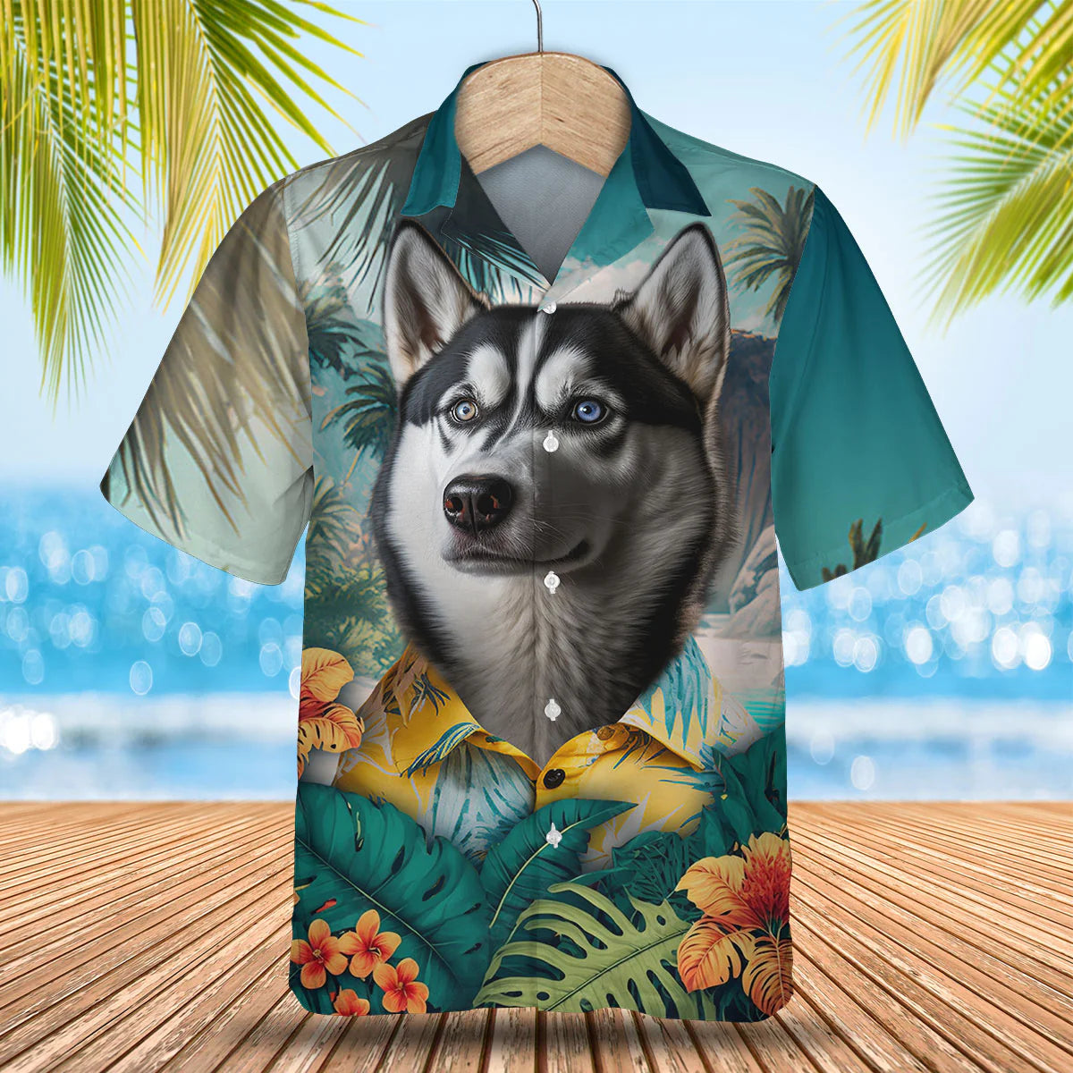 Husky - 3D Tropical Hawaiian Shirt