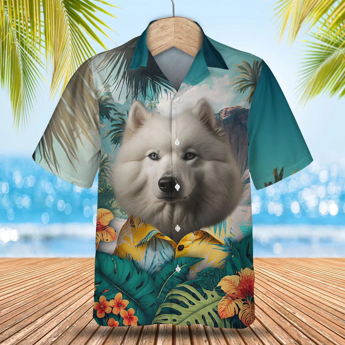 Samoyed - 3D Tropical Hawaiian Shirt