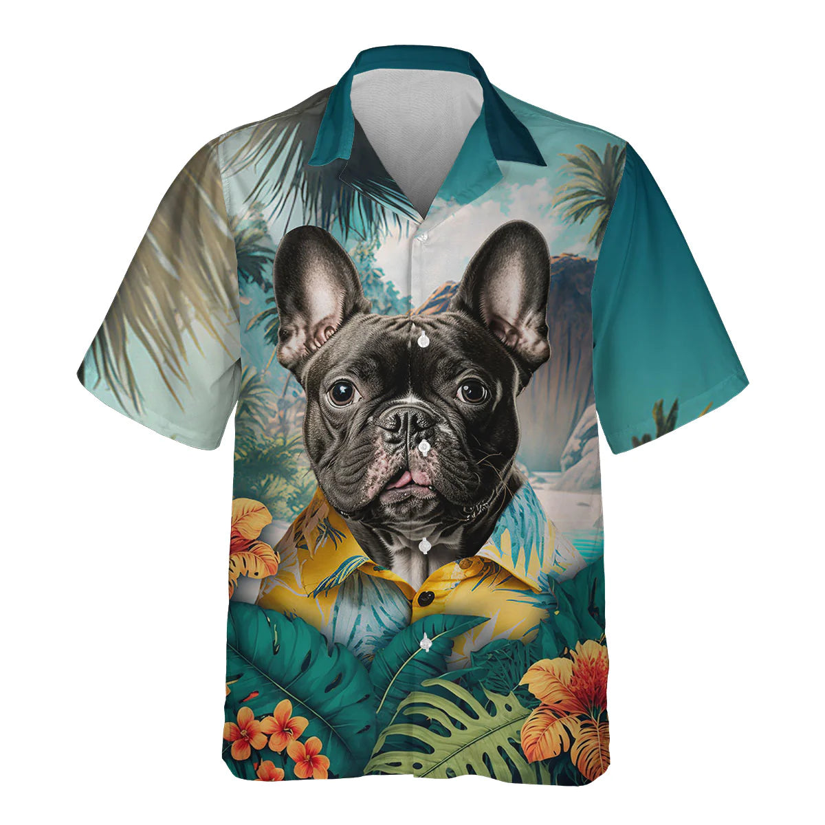 French Bulldog - 3D Tropical Hawaiian Shirt