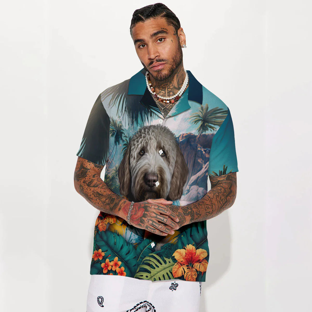 Labradoodle - 3D Tropical Hawaiian Shirt