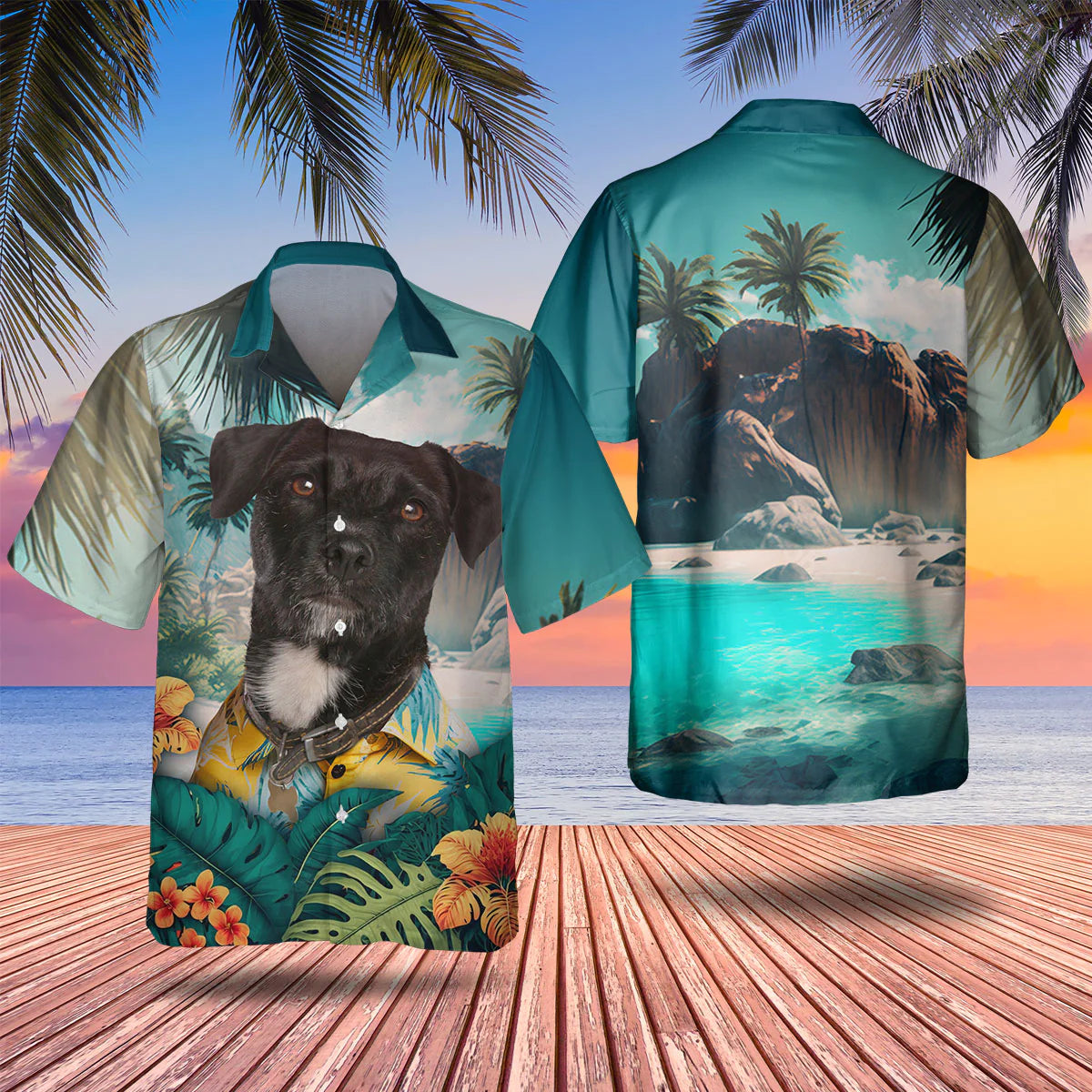 Patterdale Terrier - 3D Tropical Hawaiian Shirt