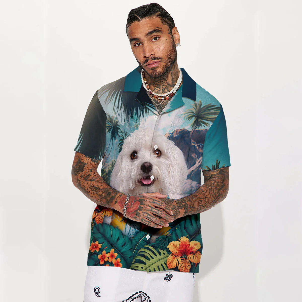 Maltese - 3D Tropical Hawaiian Shirt