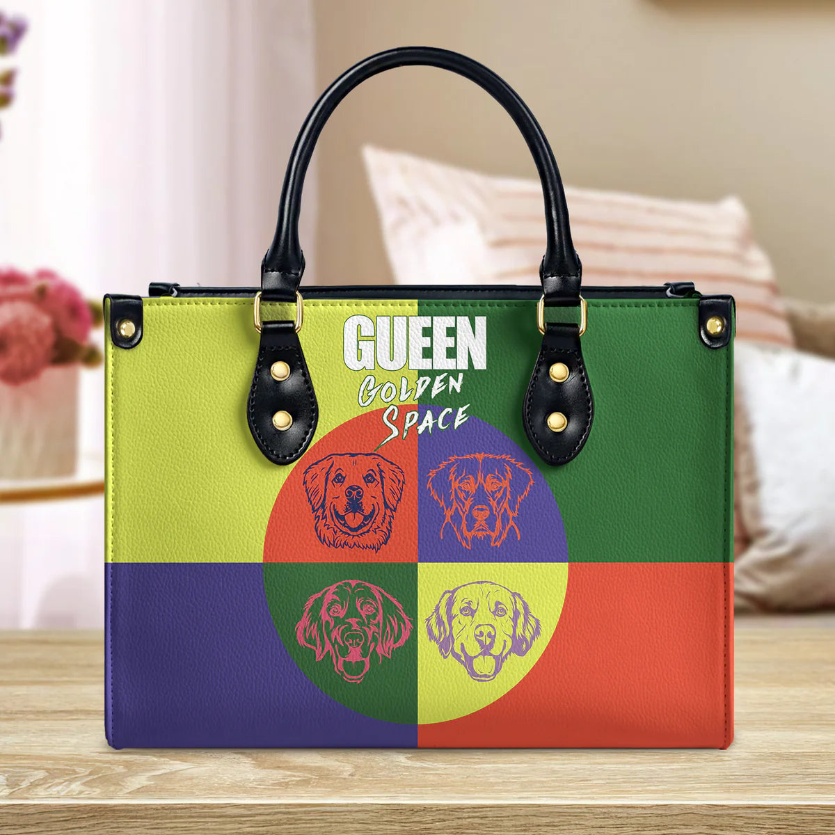 Gueen Golden Space Leather Bag