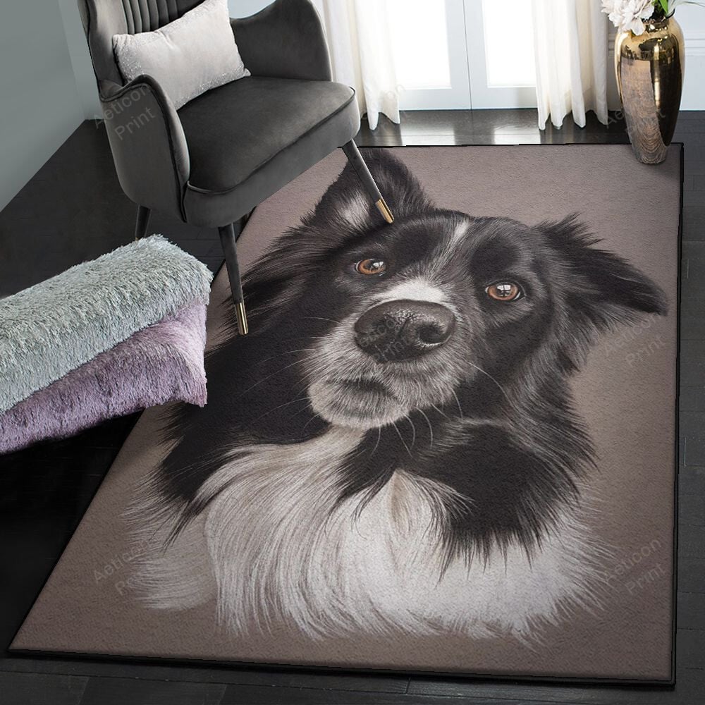 Border Collie 1 Area Rug