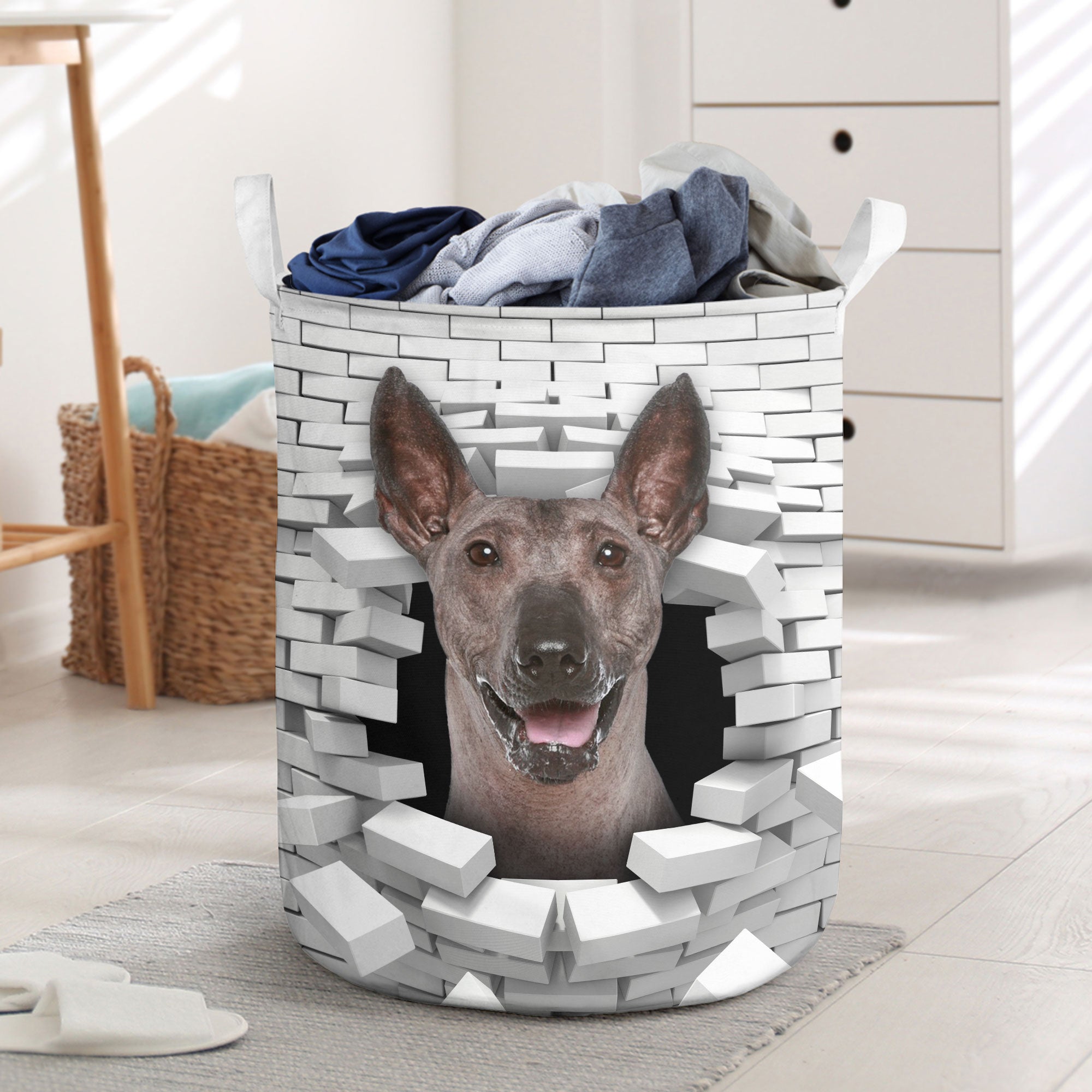 Peruvian Inca Orchid - In The Hole Of Wall Pattern Laundry Basket