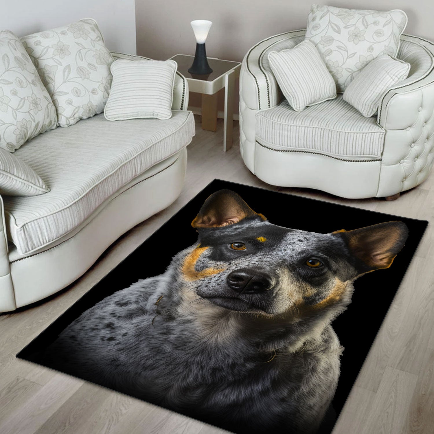 Australian Cattle 3D Portrait Area Rug