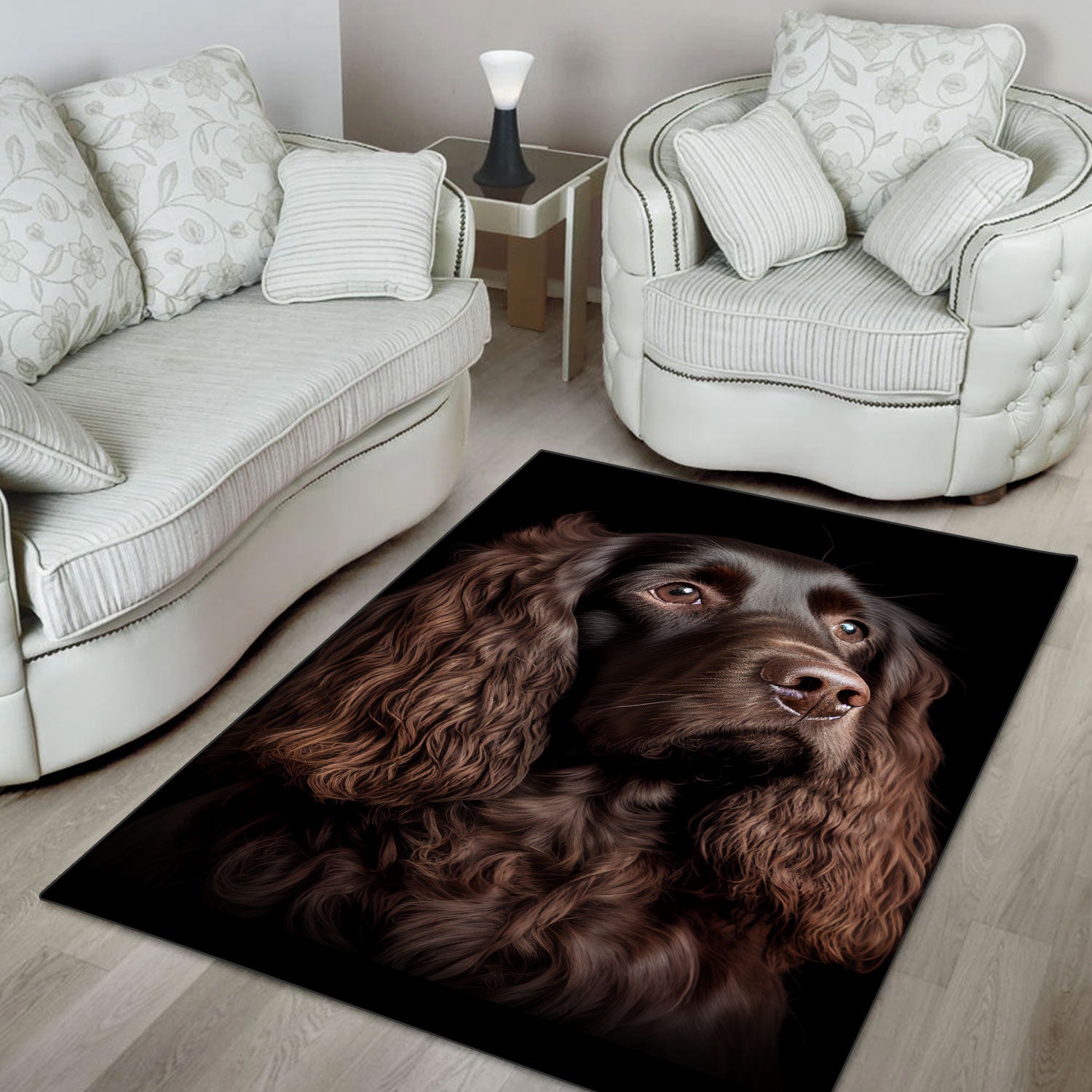 Boykin Spaniel 2 3D Portrait Area Rug