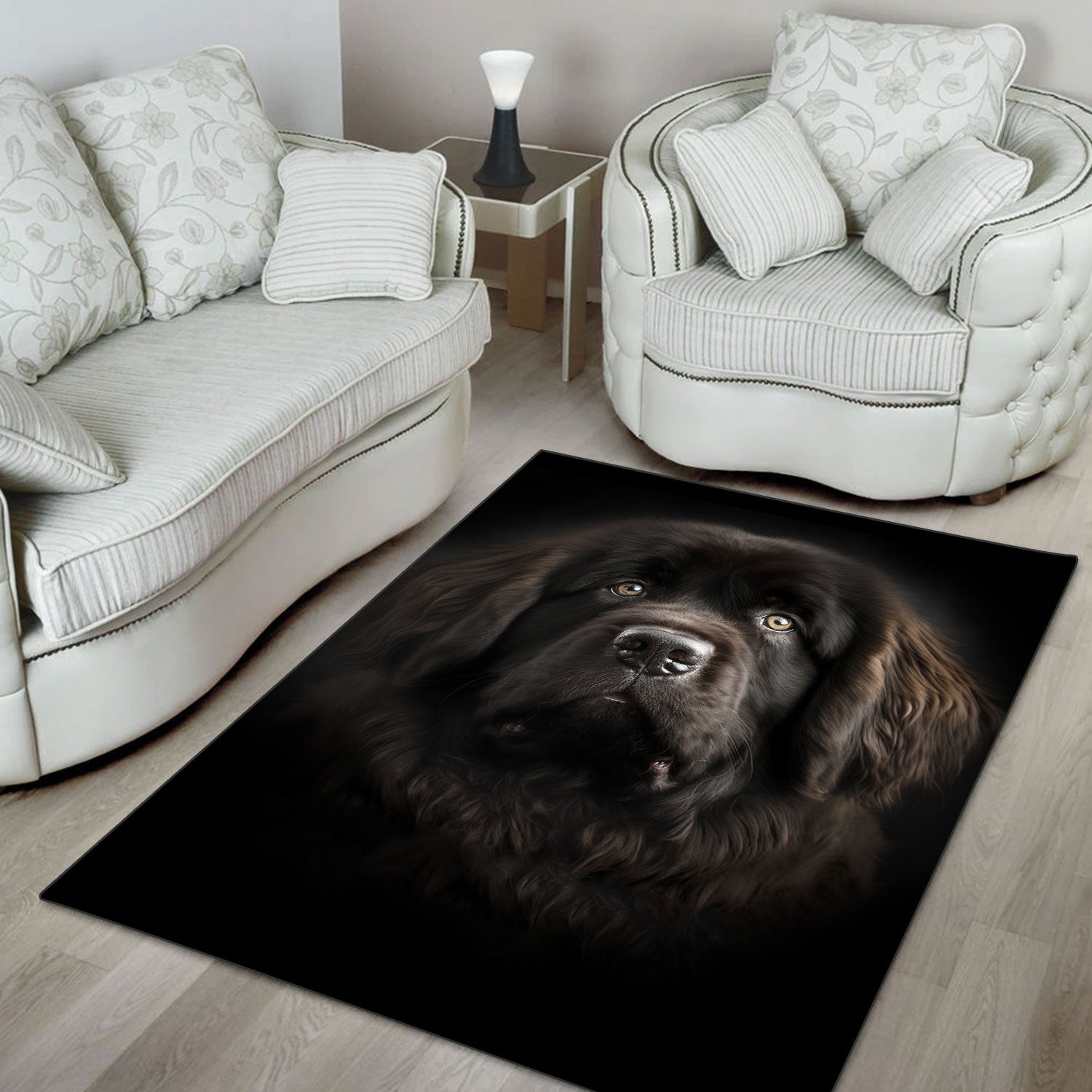 Newfoundland 3D Portrait Area Rug