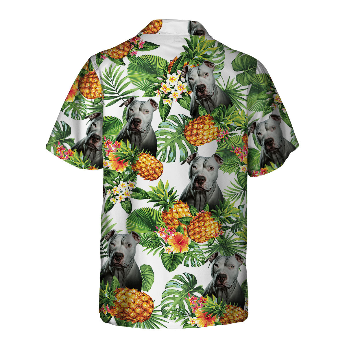 Dogo Argentino AI - Tropical Pattern Hawaiian Shirt