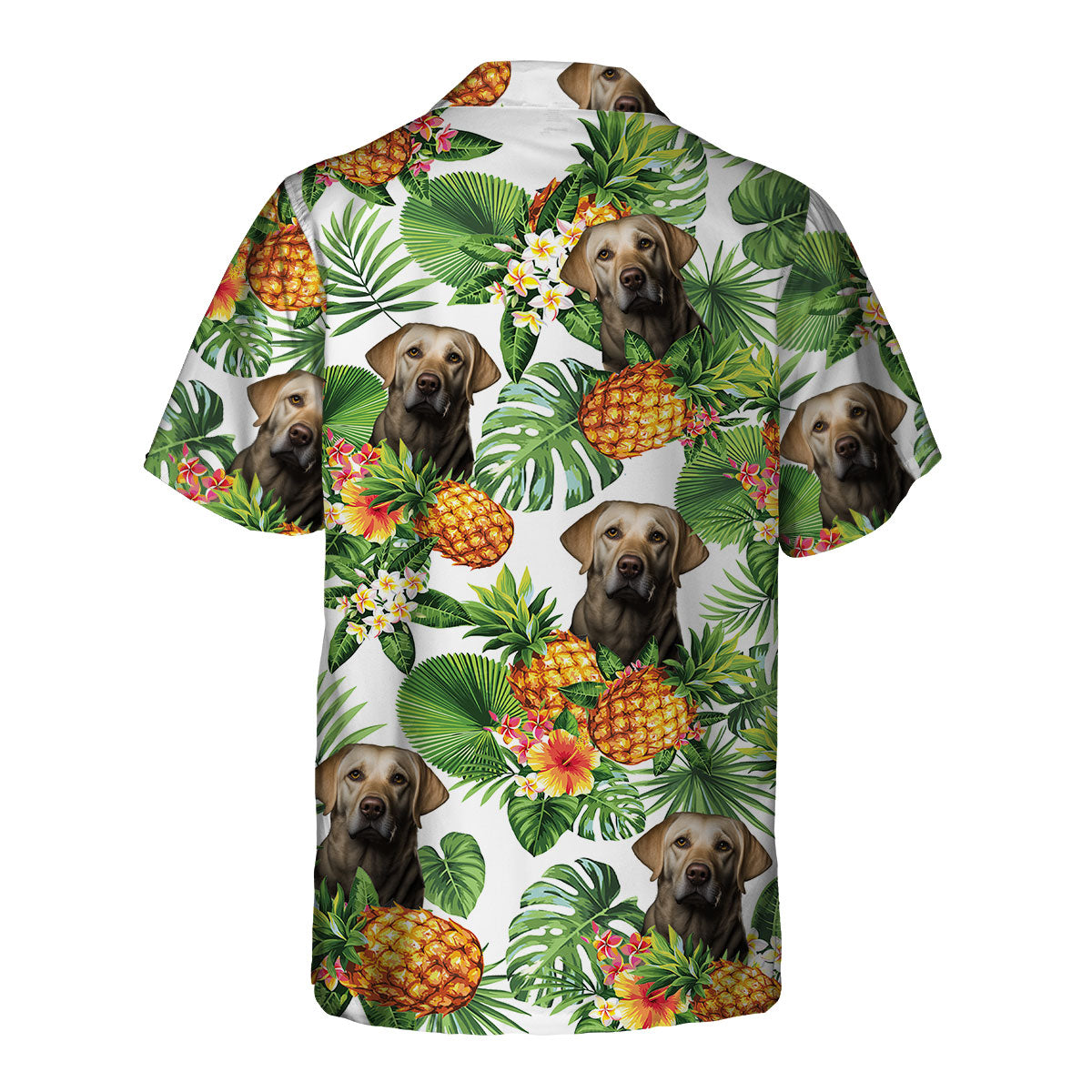 Labrador Retriever 2 AI - Tropical Pattern Hawaiian Shirt