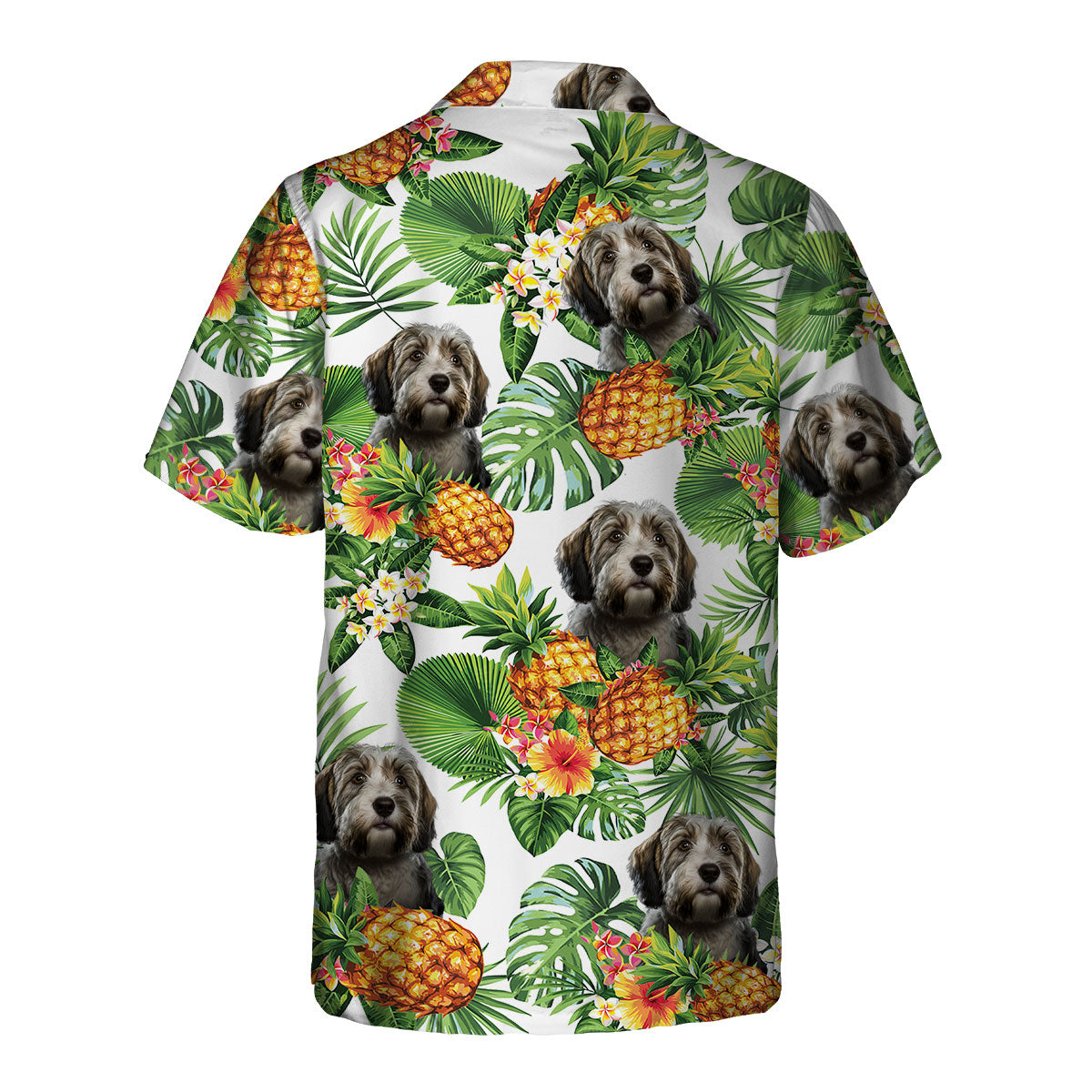 Petit Basset Griffon Vendeen AI - Tropical Pattern Hawaiian Shirt