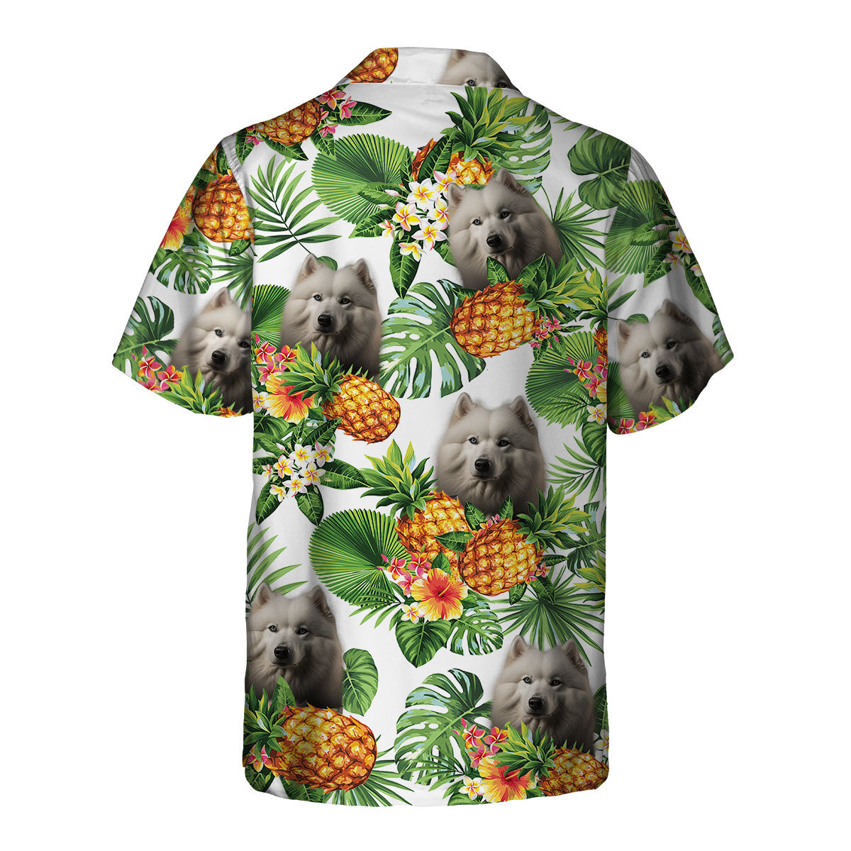 Samoyed AI - Tropical Pattern Hawaiian Shirt