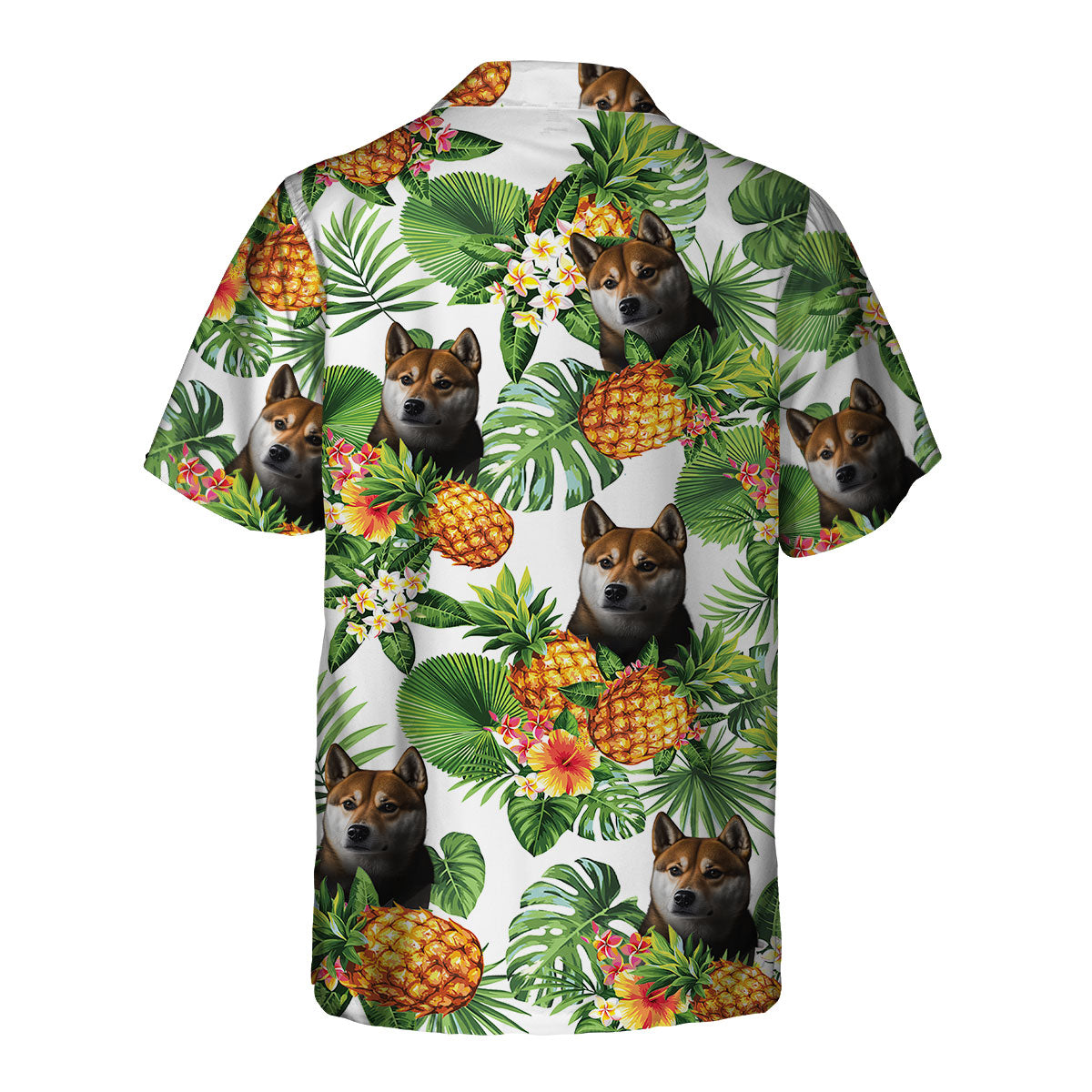 Shiba Inu AI - Tropical Pattern Hawaiian Shirt
