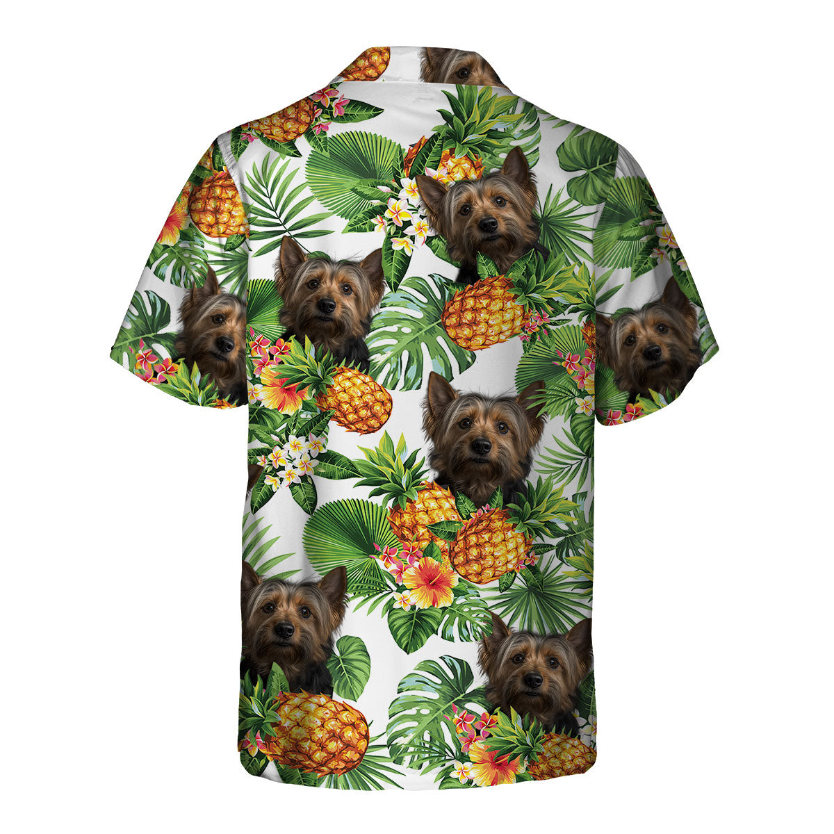 Silky Terrier AI - Tropical Pattern Hawaiian Shirt