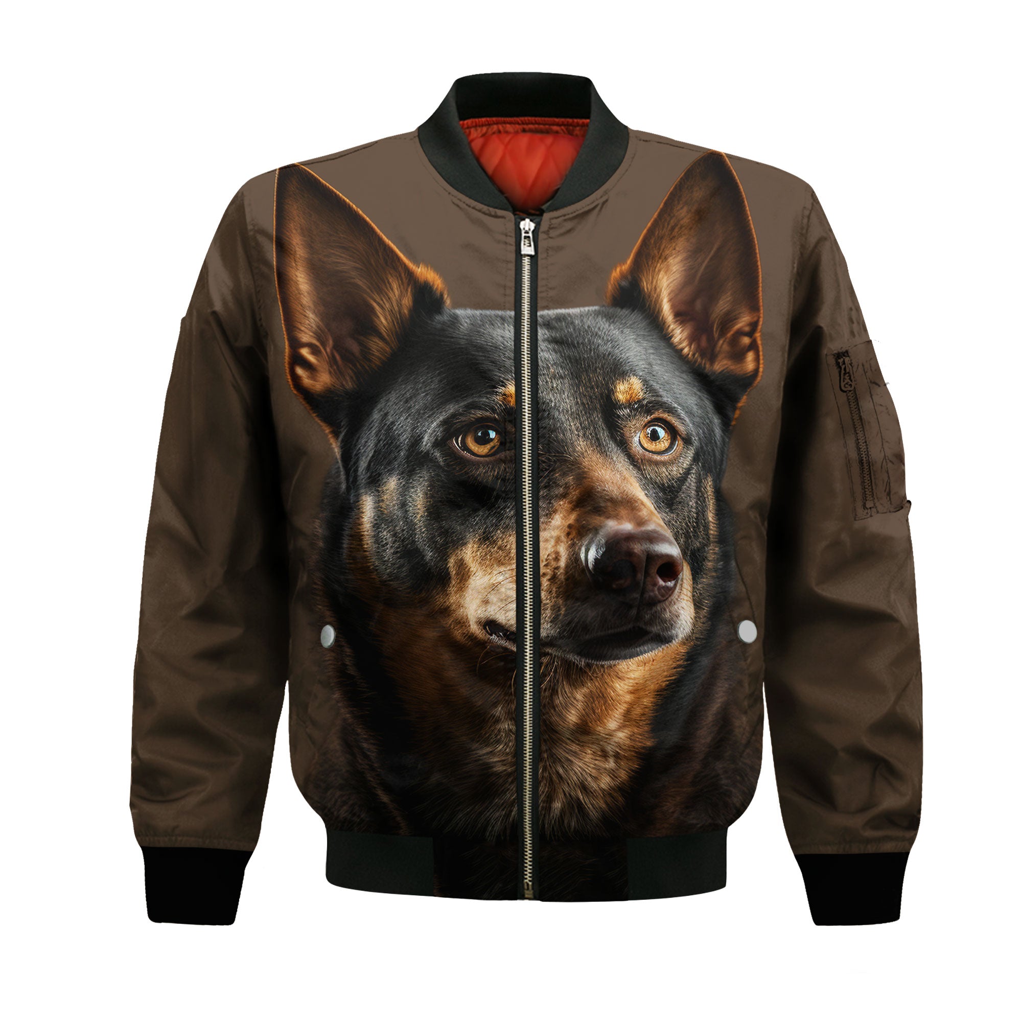 Australian Kelpie 1 AI - Unisex 3D Graphic Bomber Jacket