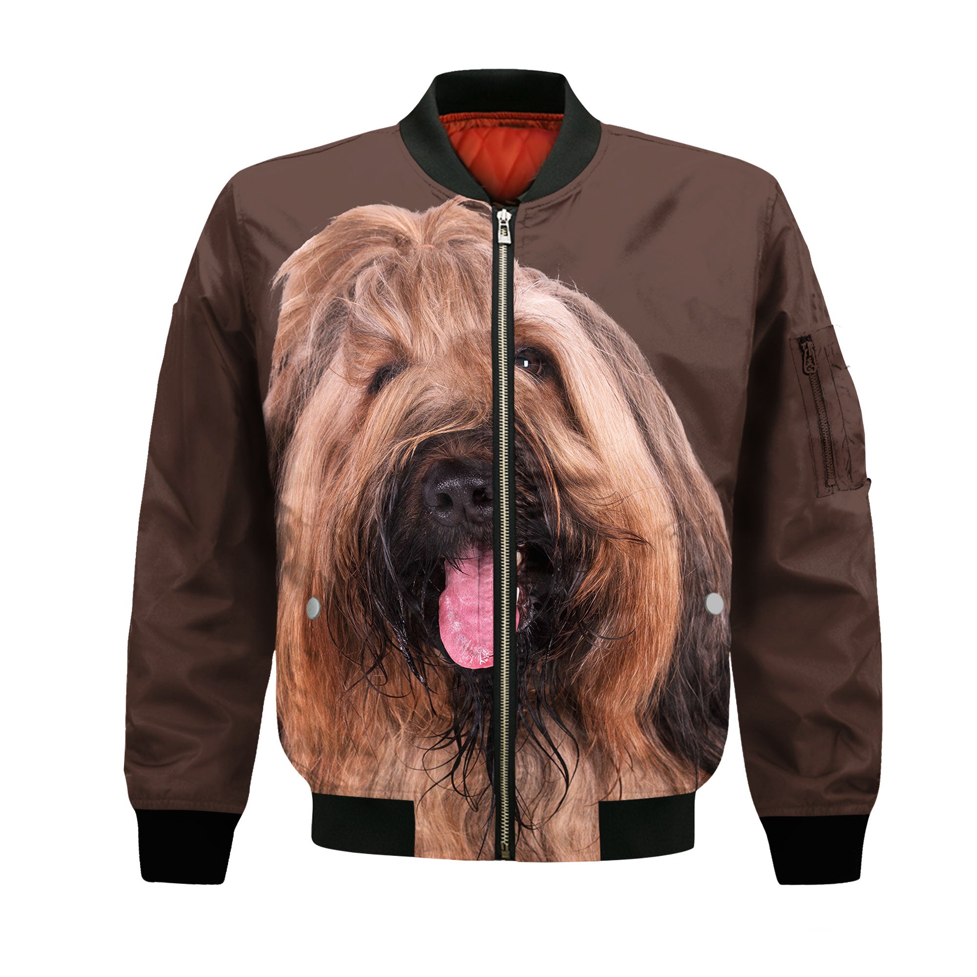 Briard - Unisex 3D Graphic Bomber Jacket