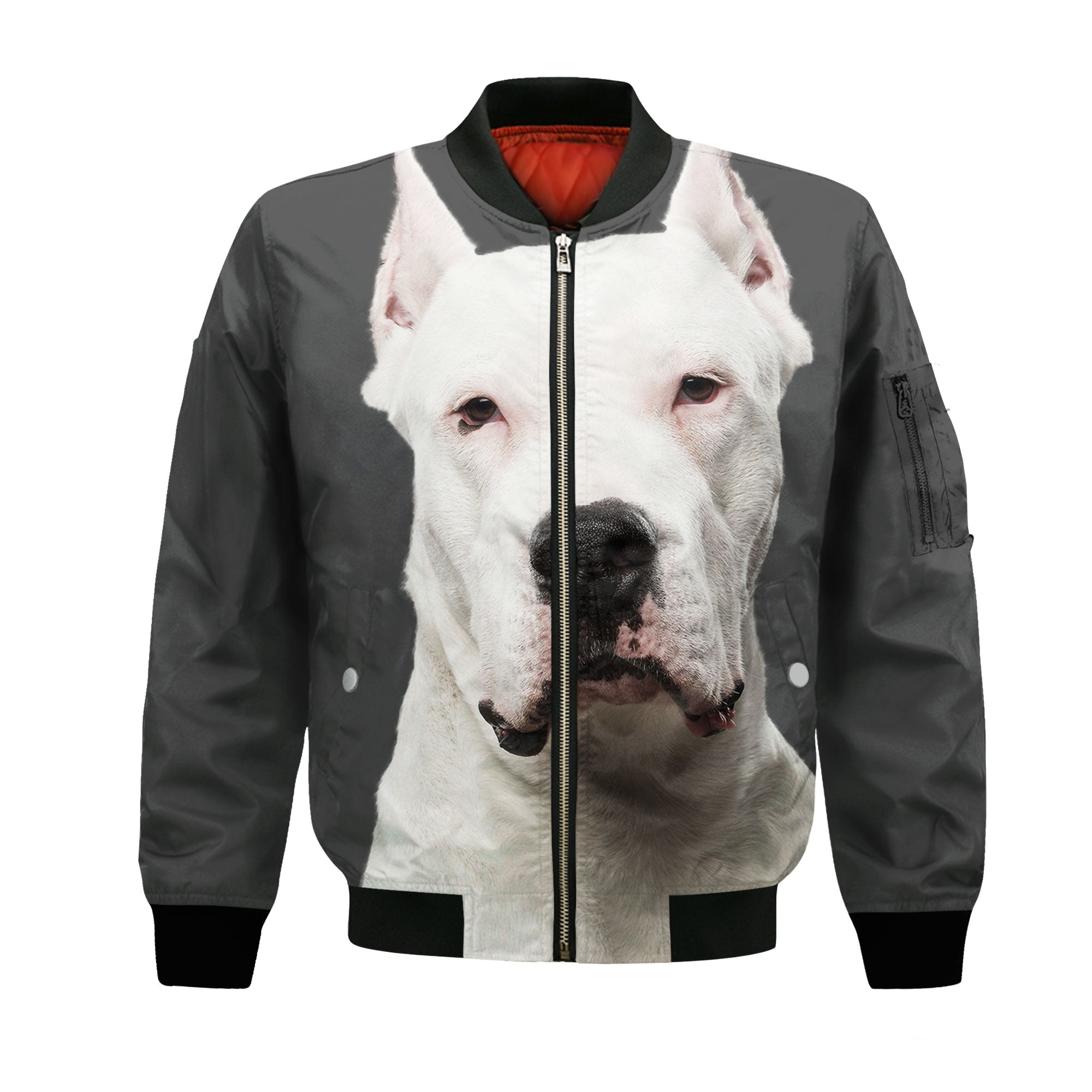 Dogo Argentino - Unisex 3D Graphic Bomber Jacket
