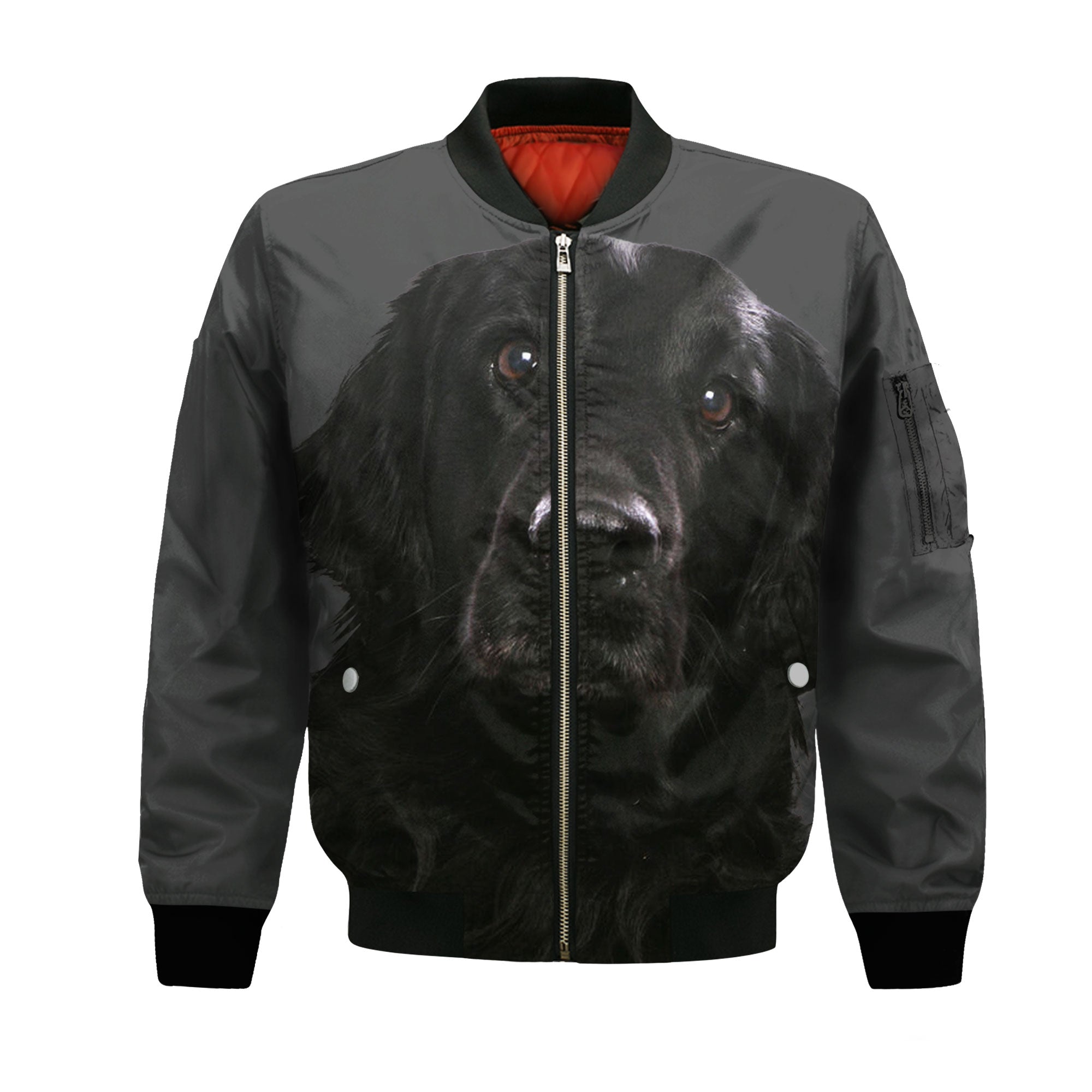 Flat Coated Retriever - Unisex 3D Graphic Bomber Jacket