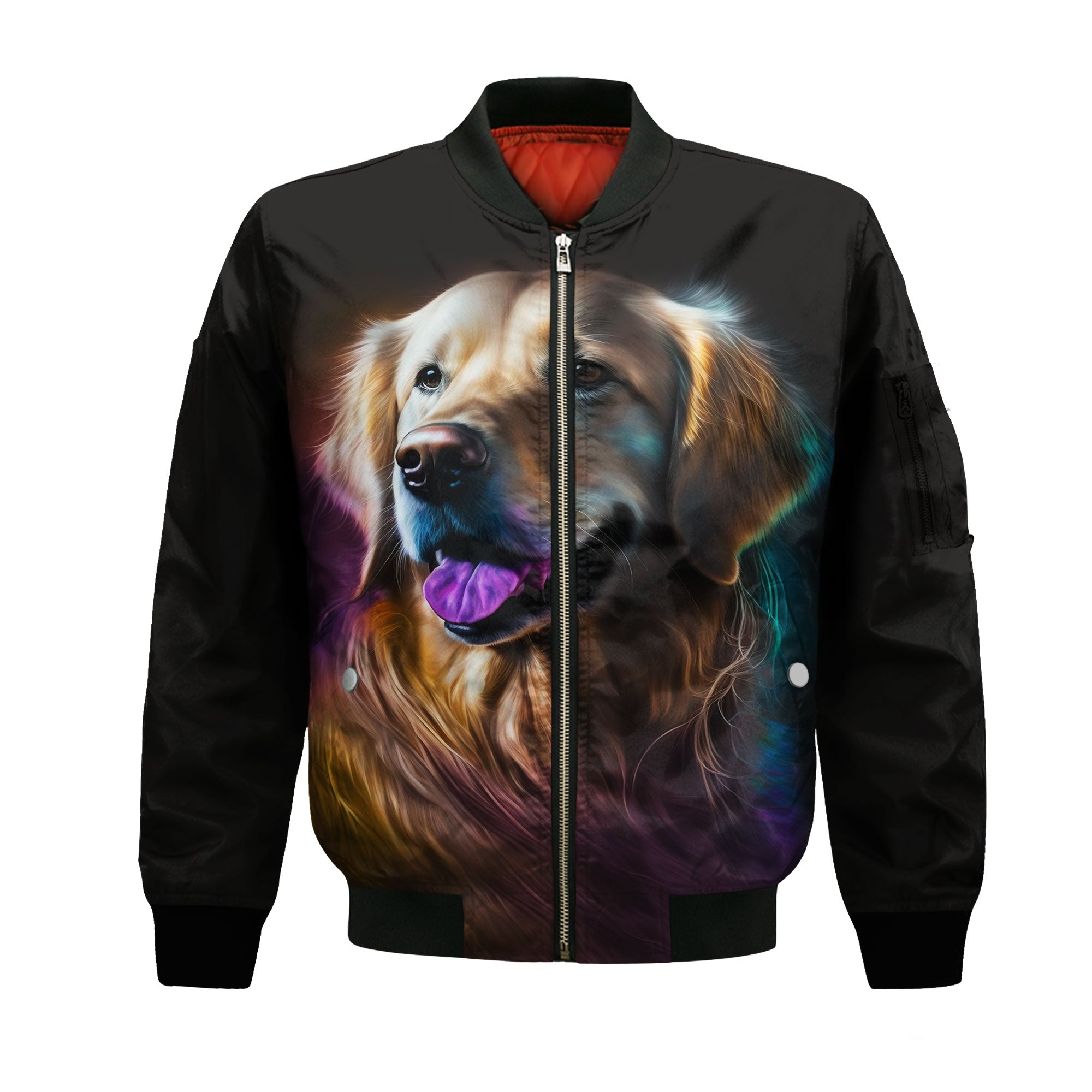 Golden Retriever 1 AI - Unisex 3D Graphic Bomber Jacket