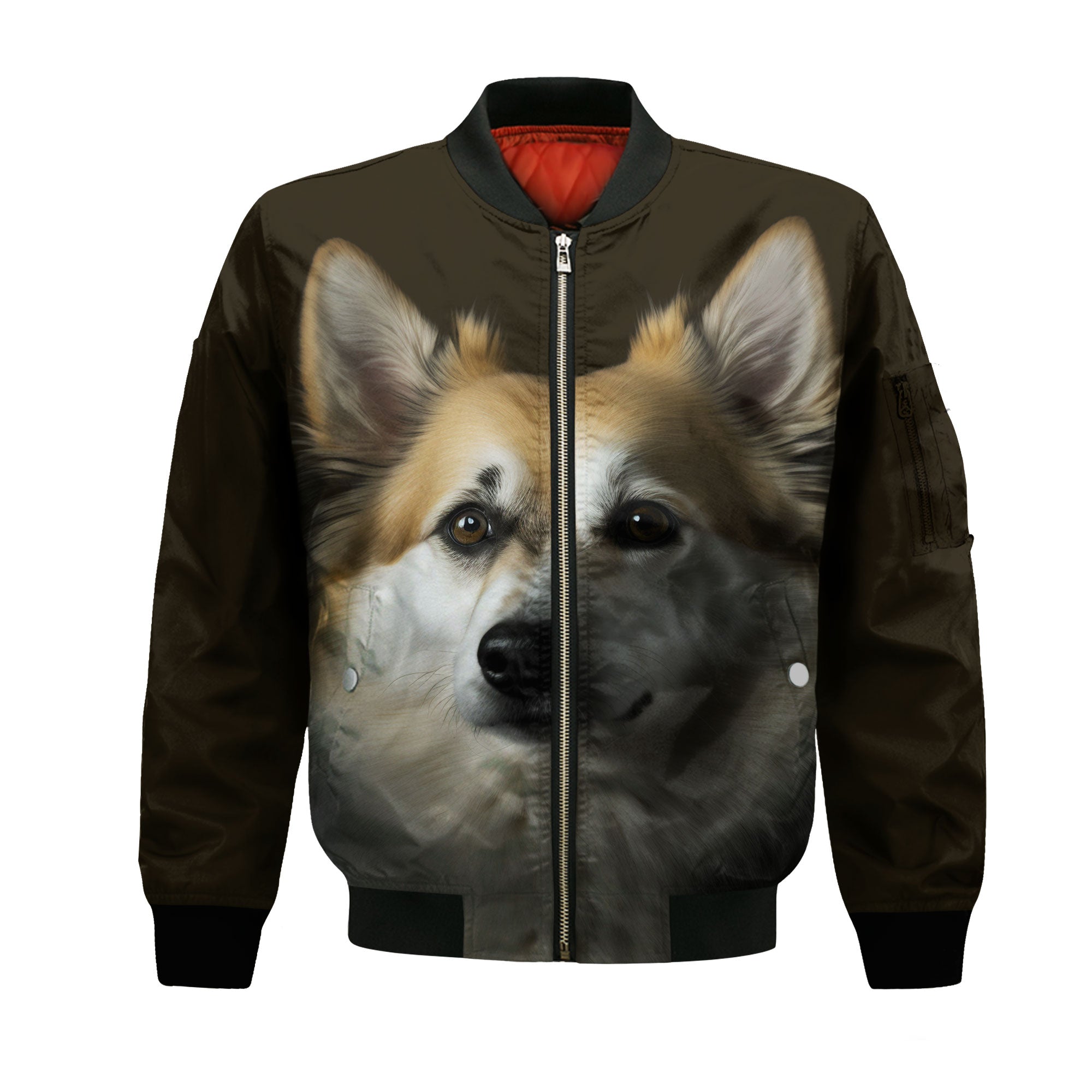 Icelandic Sheepdog AI - Unisex 3D Graphic Bomber Jacket