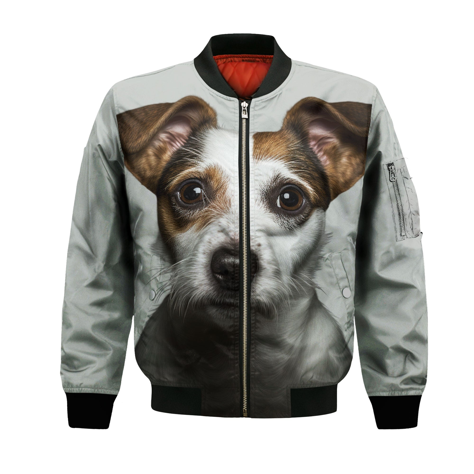 Jack Russell Terrier AI - Unisex 3D Graphic Bomber Jacket